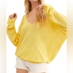 Free People, We the free, Oversized, Santa Clara, waffle textured shirt,…